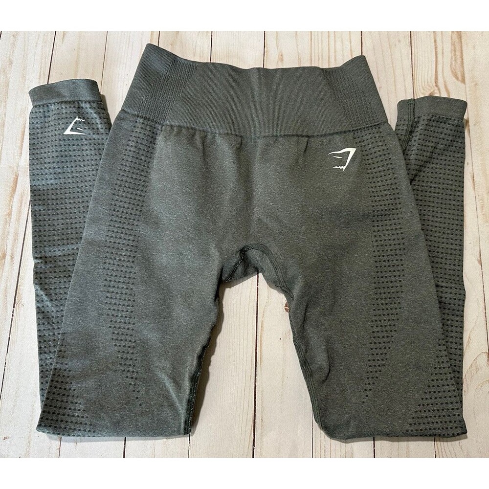 GS Gymshark Leggings Gray Workout Fitness Athletic Gym Gear Women’s Size S Small